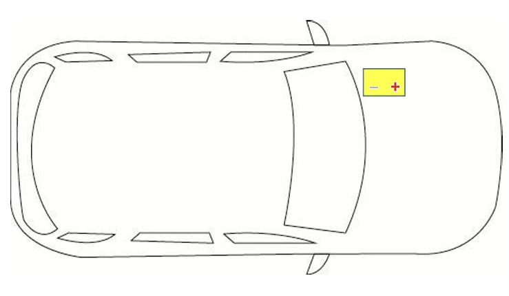 BMW X1（F48）の場合の取付位置